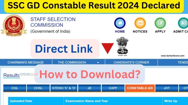 Read more about the article SSC GD Constable Result 2024 declared: Direct Link to Check It